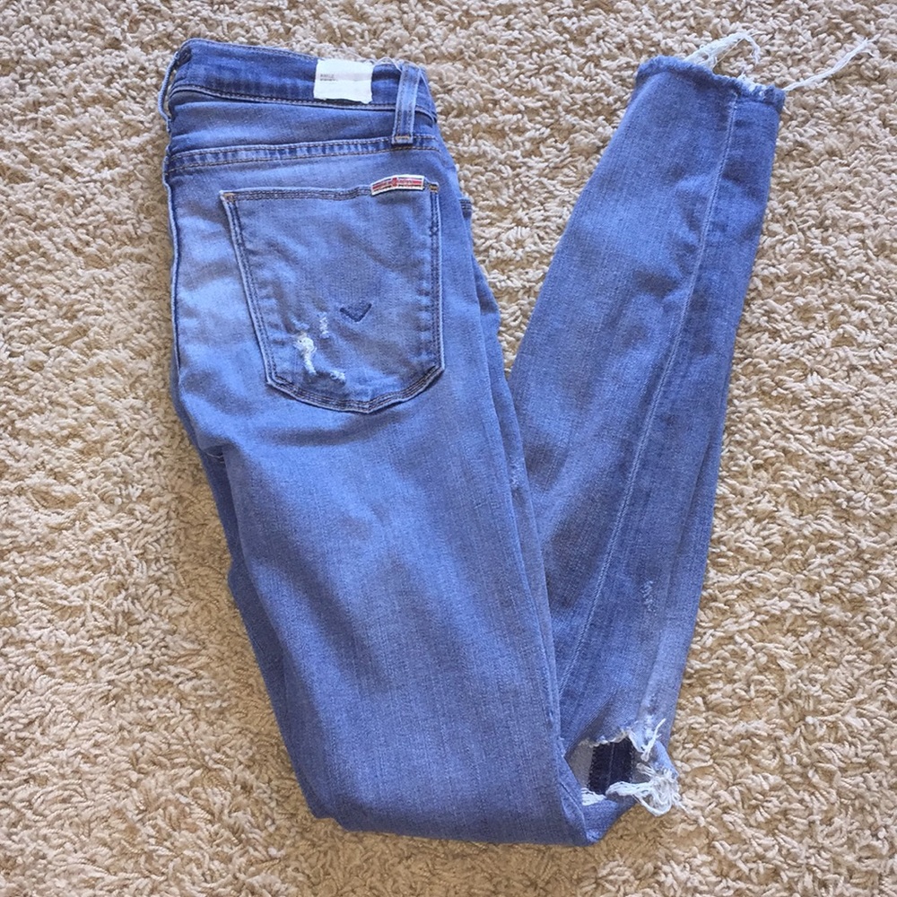 hudson ripped blue jeans